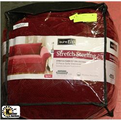 SUREFIT 3PC SOFA SLIP COVER SET (74"X94") GARNET