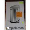 Image 1 : SIMPLE HUMAN 10L STAINLESS STEEL STEP GARBAGE CAN