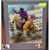 Image 1 : FRAMED BULL RIDING PICTURE-MCDAVIS
