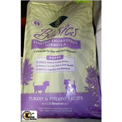 BLUE BASICS PUPPY FOOD,TURKEY 24LBS (NOV.2016)