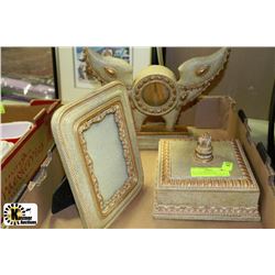 FLAT WITH DECORATIVE JEWELLERY BOX,PICTURE FRAME &