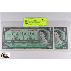 N) GEM UNC 1967 GP PREFIX CENTENNIAL $1 NOTE X2