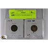 Image 1 : H) 1919,1929 GV SILVER DIMES X2