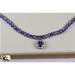 TANZANITE & DIAMOND NECKLACE & PENDANT