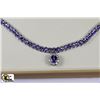 Image 1 : TANZANITE & DIAMOND NECKLACE & PENDANT