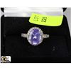 Image 1 : TANZANITE & DIAMOND RING