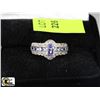 Image 1 : TANZANITE & DIAMOND RING