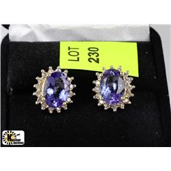 TANZANITE & DIAMOND EARRINGS