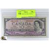 Image 1 : 1954 CANADIAN $10 BILL DEVILS FACE