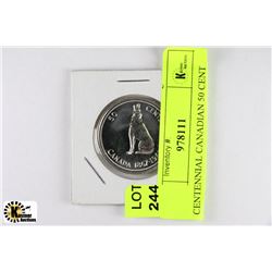CENTENNIAL CANADIAN 50 CENT PIECE