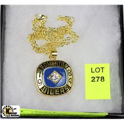 1984 STANLEY CUP EDMONTON OILERS NECKLACE -REPLICA