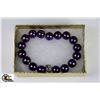 Image 1 : #8-PURPLE SEASHELL PEARL BRACELET