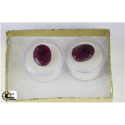 #1-NATURAL RUBY STONE 17.5CT X2