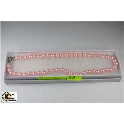 #14-LIGHT PINK SEASHELL PEARL NECKLACE
