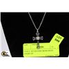 Image 1 : ITALY .925 SILVER CROSS WITH CHAIN 18"