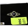 Image 1 : OVAL CUT BLUE SAPPHIRE .925 SILVER RING SIZE 9