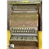 Image 1 : ANTIQUE NATIONAL CASH REGISTER/NICKEL PLATED/OAK
