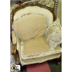 SCHNADIG BERGER CHAIR WITH HAND CARVED LEGS