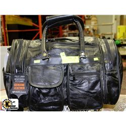 TOTE BAG GENUINE LEATHER BLACK BAG