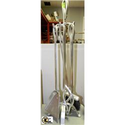 METAL FIREPLACE POKER SET