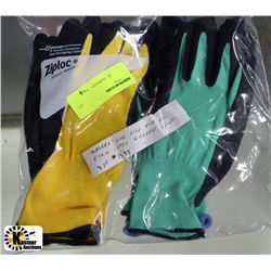 4 PACK OF GARDEN FOAM LATEX GARDEN GLOVES