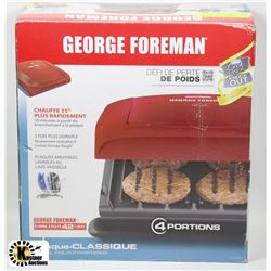 BRAND NEW GEORGE FOREMAN GRILL W/REMOVABLE PLATES