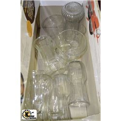 2 BOXES OF VINTAGE AND NEWER GLASS VASES