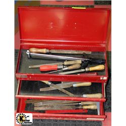 LARGE TOOL BOX WITH PULL OUT DRAWERS WITH FILES