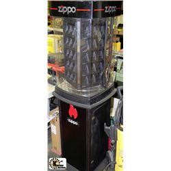 LOCKABLE ZIPPO LIGHTER DISPLAY CASE