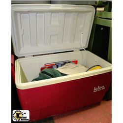 IGLOO COOLER W/CAMPING SUPPLIES