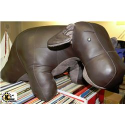 NEW REINER LEATHER MOOSE OTTOMAN