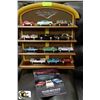Image 1 : CLASSIC CAR WALL SHELF WITH 12 COLLECTIBLE CARS