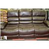 Image 2 : NEW BROWN LEATHERETTE RECLINING SOFA AND LOVE SEAT