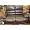 Image 3 : NEW BROWN LEATHERETTE RECLINING SOFA AND LOVE SEAT