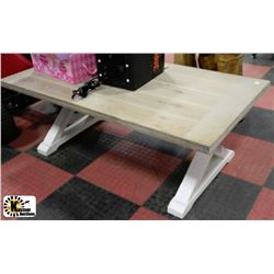 SHOWHOME 2 TONE RUSTIC STYLE COFFEE TABLE