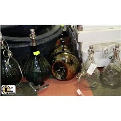 SET OF 6 LAMPS NO SHADES