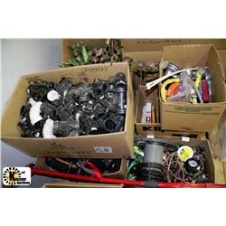 PALLET OF ASSORTED PLUMBING, HOUSEHOLD MISC.