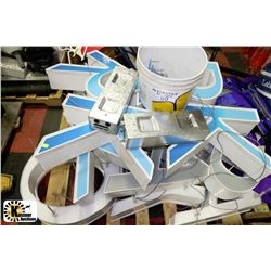 PALLET OF ILLUMINATED SIGN LETTERS