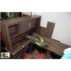 CORNER OFFICE DESK WITH 2 CHAIRS