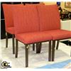 Image 1 : SHOWHOME SET OF 4 BURNT ORANGE FABRIC SIDECHAIRS