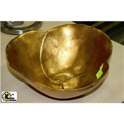 GOLD LEAF FRUIT BOWL 13" WIDE