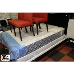 SHOWHOME BLACK LEATHERETTE QUEEN SIZE BEDFRAME-