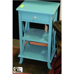SHOWHOME LIGHT BLUE SINGLE DRAWER TELEPHONE STAND