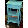 Image 1 : SHOWHOME LIGHT BLUE SINGLE DRAWER TELEPHONE STAND