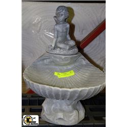 CONCRETE CHERUB BIRD BATH 11" X 14"