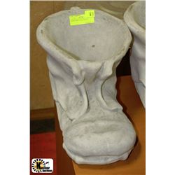 CEMENT BOOT PLANTER 16"