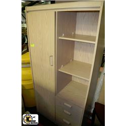 ESTATE ARMOIRE W/3 DRAWERS, 3 SHELF