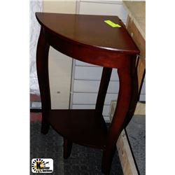 24" CHERRY WOOD FINISH CORNER TABLE
