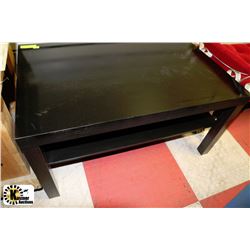 SMALLER BLACK COFFEE TABLE 21"X35"18"H