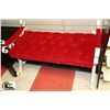 Image 1 : ANTIQUE BENCH WITH RED VELVET